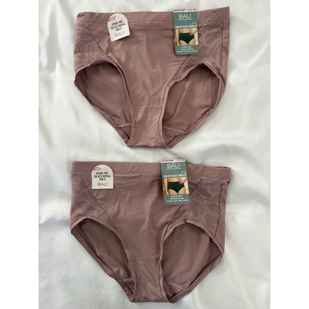 NEW Bali's Coolest Smoothing High Waist Brief 2 Pair DFCSBF Women's Size Medium